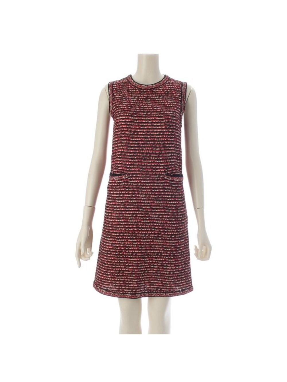 Dior Raf Simons Era Nylon Polyester Summer Sleeveless Dress Black Red 34